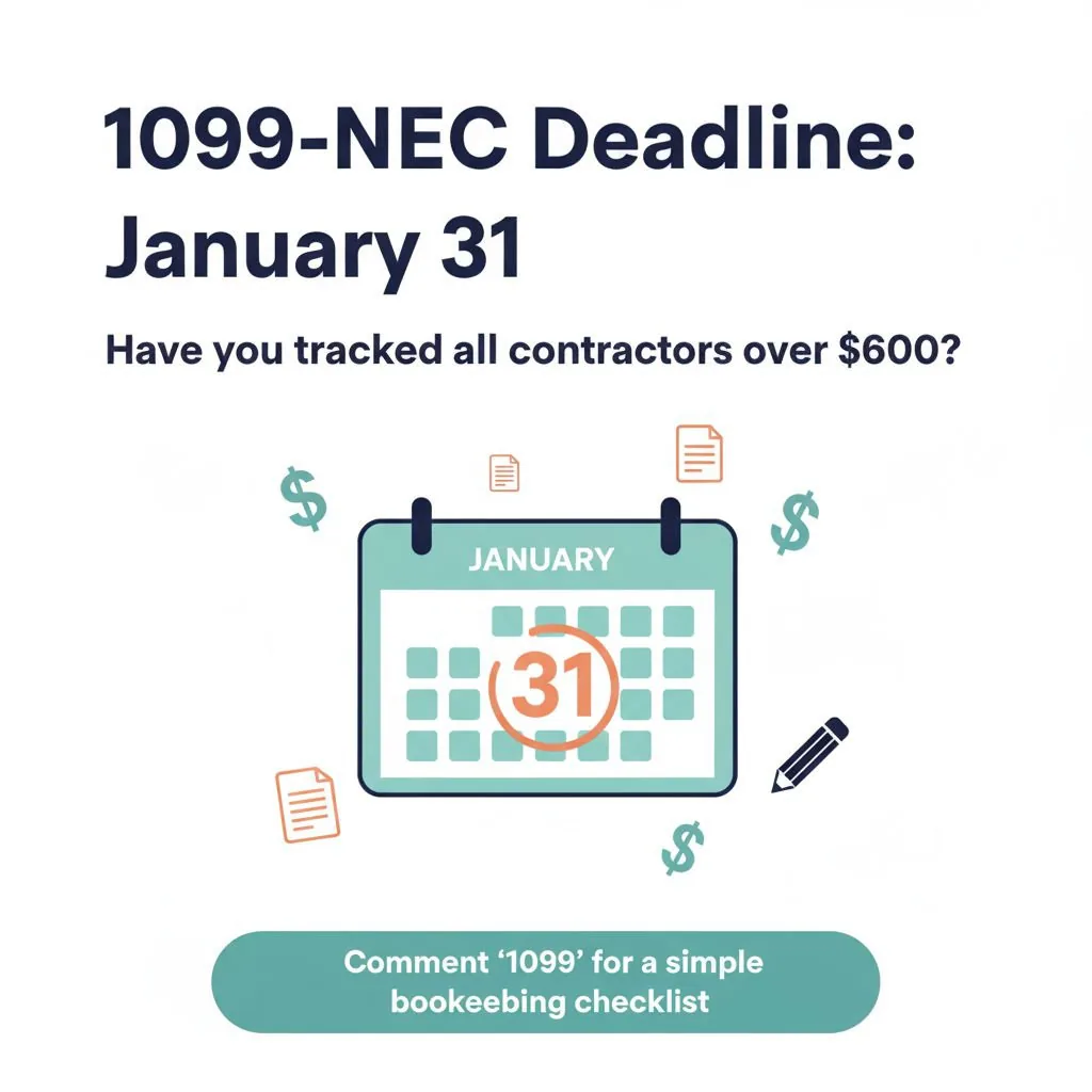 1099-NEC Bookkeeping for US Small Biz
