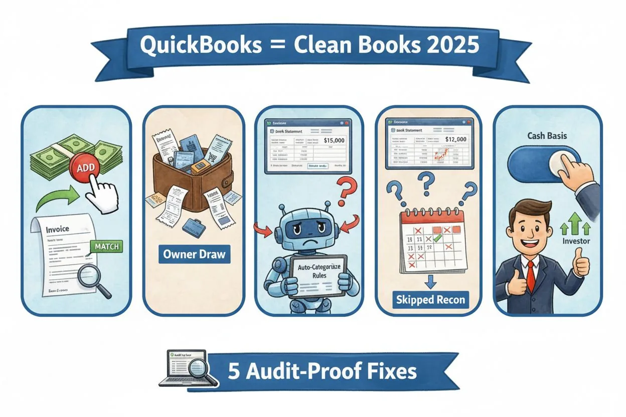 5 QuickBooks Mistakes & How to Fix Them